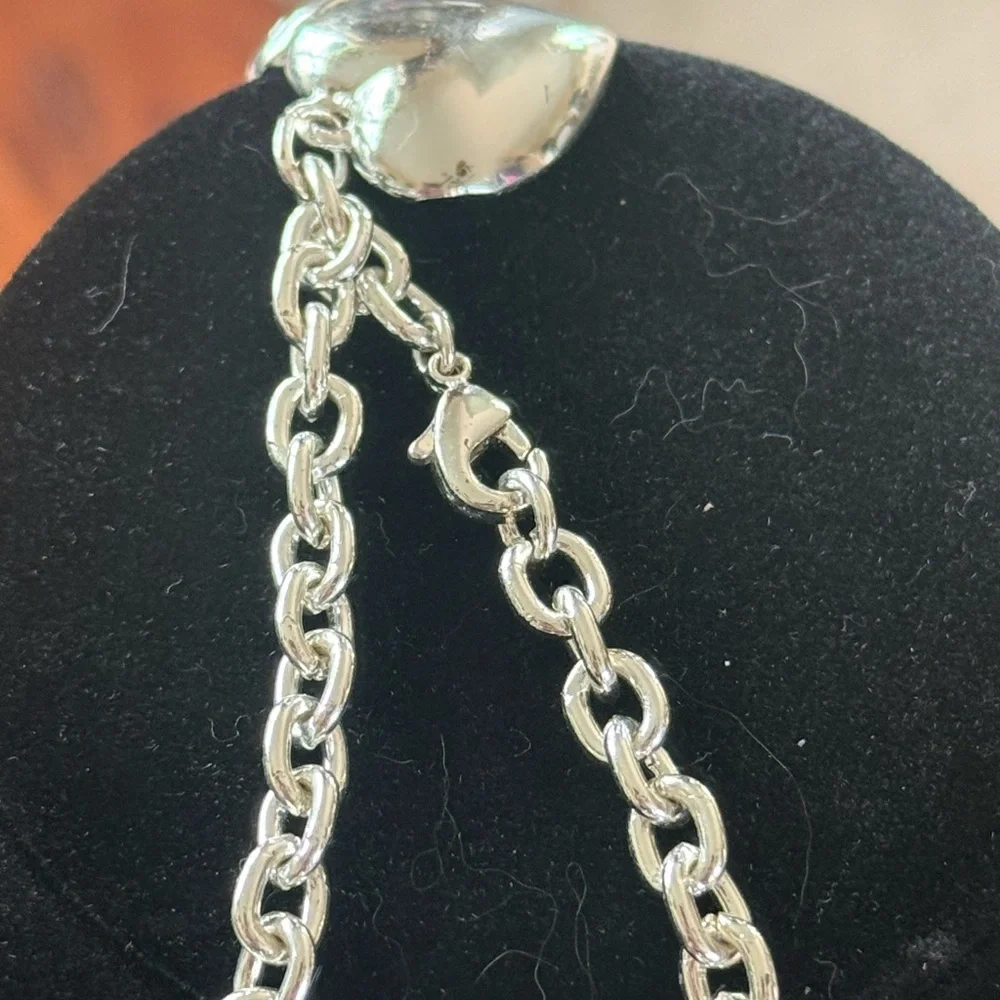 💙 Vintage Style Blue Heart Locket Bracelet 💙 - Picture 4 of 4